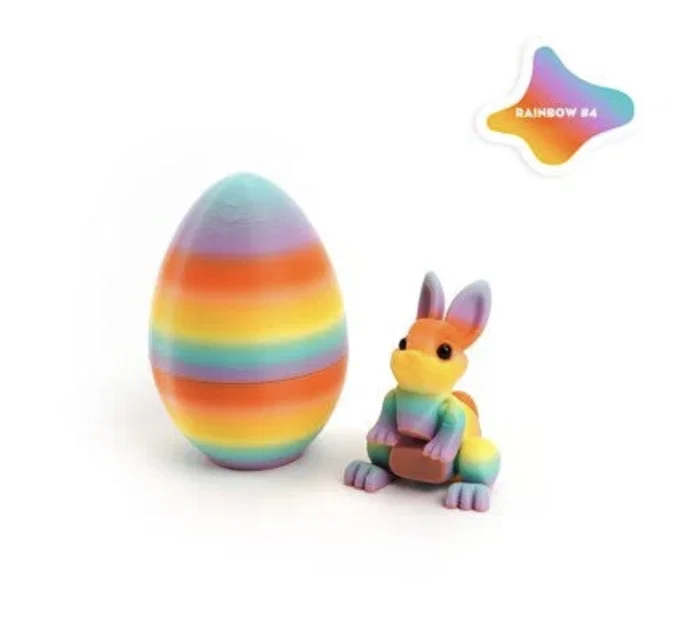 Mô hình 3D chú thỏ và quả trứng dễ thương trang trí bàn làm việc - Image 1