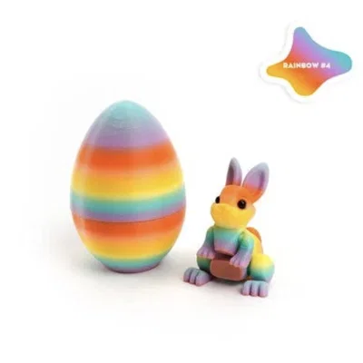 Mô hình 3D chú thỏ và quả trứng dễ thương trang trí bàn làm việc