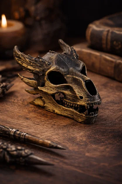 Mô hình đầu lâu rồng Dragon Skull - Tác phẩm nghệ thuật độc đáo - Image 1