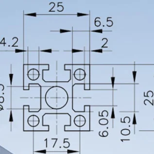 Nắp bịt đầu thanh nhôm định hình 25x25mm (3D Model)