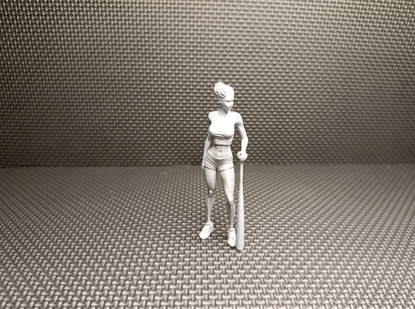 Mô hình nữ vận động viên cực chất cầm gậy bóng chày - Image 5