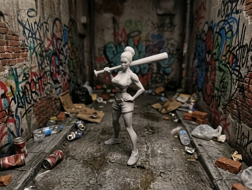 Street Brawler – Nữ đấu sĩ đường phố với gậy bóng chày - Image 1
