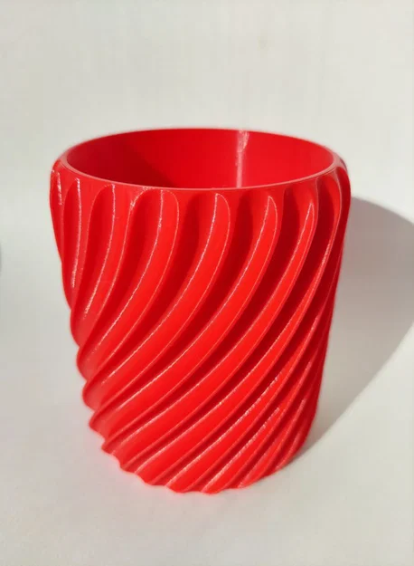 Ống cắm bút để bàn 3D họa tiết xoắn thẩm mỹ - Image 2