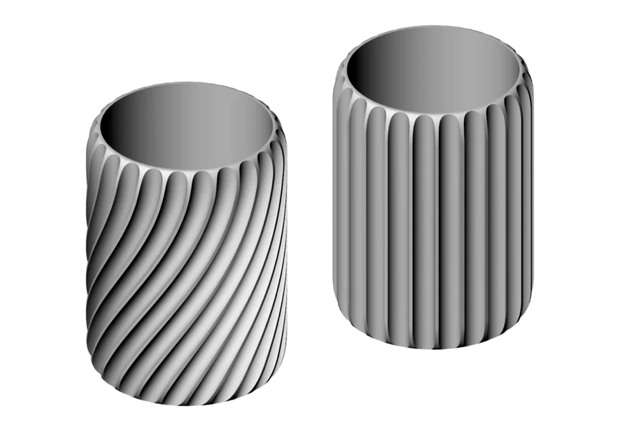 Ống cắm bút để bàn 3D họa tiết xoắn thẩm mỹ - Image 4