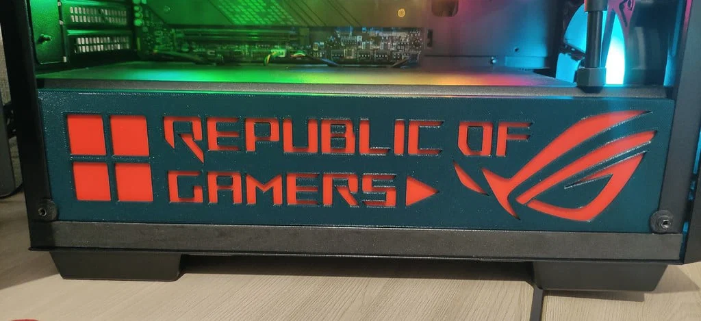 Phụ kiện trang trí case DeepCool CC560 - Logo ROG 3D - Image 5