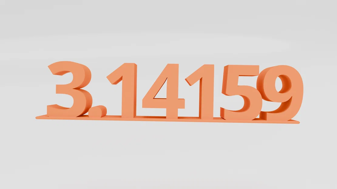 Mô hình trang trí số Pi (3.14159) bằng in 3D đẹp mắt - Image 1