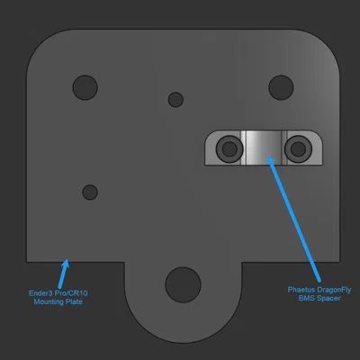 Ngàm gắn Sherpa Mini cho đầu phun Phaetus DragonFly trên Ender 3 Pro (Kèm Spacer)