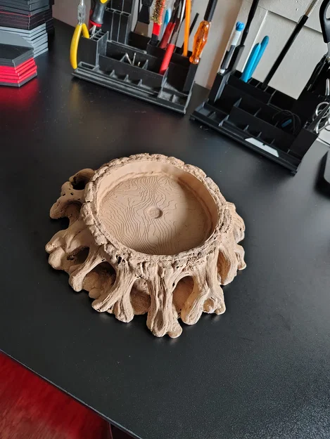 Khay đựng thức ăn cho thú cưng hình gốc cây - In 3D độc đáo - Image 1