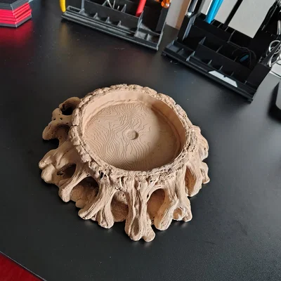 Khay đựng thức ăn cho thú cưng hình gốc cây - In 3D độc đáo