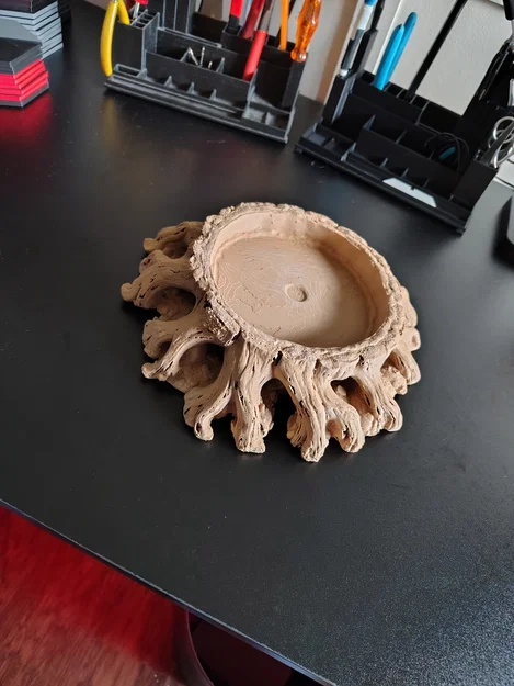 Khay đựng thức ăn cho thú cưng hình gốc cây - In 3D độc đáo - Image 2