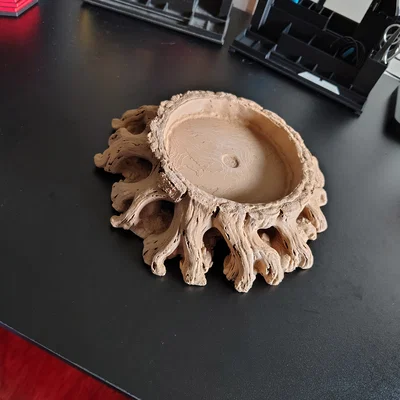 Khay đựng thức ăn cho thú cưng hình gốc cây - In 3D độc đáo