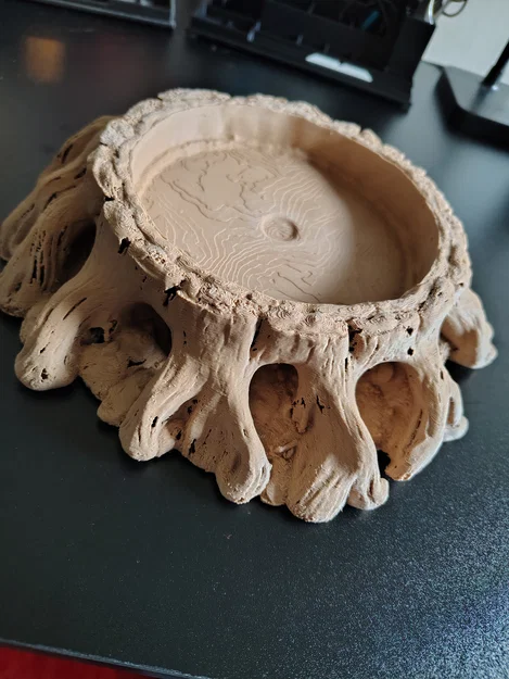 Khay đựng thức ăn cho thú cưng hình gốc cây - In 3D độc đáo - Image 3