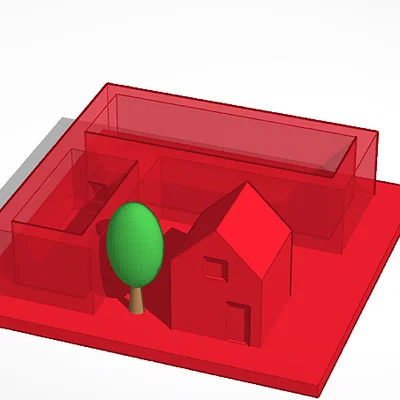 Mô hình chậu cây tự tưới kiểu ngôi nhà (House Planter) 3D