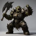 Mô hình chiến binh Orc dũng mãnh cầm rìu 1:24 (Ork Warrior with Axe) - Thumbnail 1