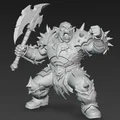 Mô hình chiến binh Orc dũng mãnh cầm rìu 1:24 (Ork Warrior with Axe) - Thumbnail 2