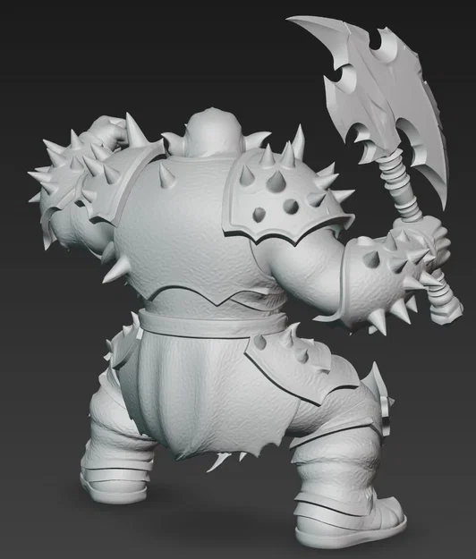 Mô hình chiến binh Orc dũng mãnh cầm rìu 1:24 (Ork Warrior with Axe) - Image 3