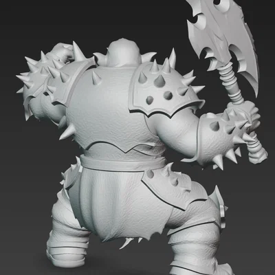 Mô hình chiến binh Orc dũng mãnh cầm rìu 1:24 (Ork Warrior with Axe)