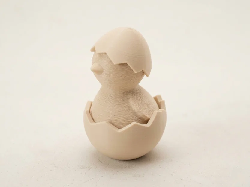 Mô hình chú gà con nở từ vỏ trứng (Hatched Chicken) 3D in dễ dàng - Image 1