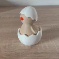 Mô hình chú gà con nở từ vỏ trứng (Hatched Chicken) 3D in dễ dàng - Thumbnail 2