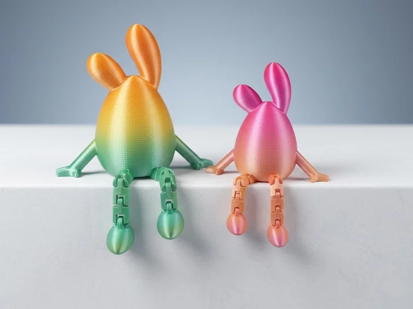 Mô hình Knitted Egg Buddy - Trứng thỏ khớp nối linh hoạt cho in 3D - Image 1