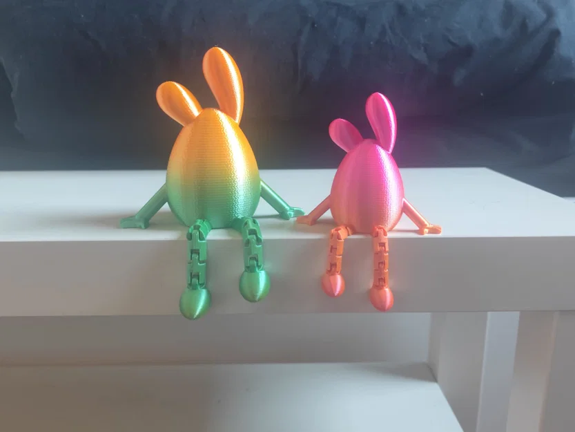 Mô hình Knitted Egg Buddy - Trứng thỏ khớp nối linh hoạt cho in 3D - Image 2