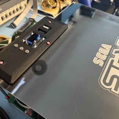 Giá gắn màn hình OLED Darksoft Sega ST-V cho vỏ acrylic Lions3