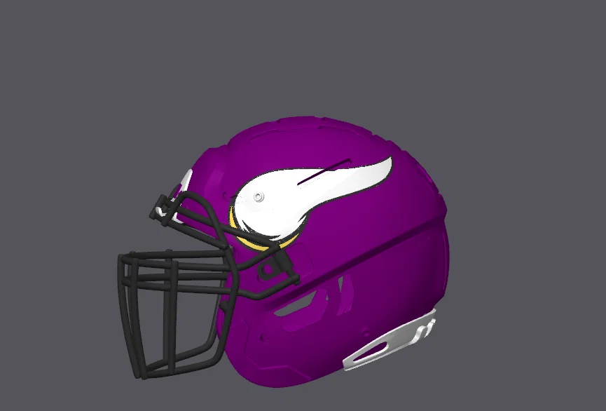Mũ Bảo Hiểm Bóng Bầu Dục Minnesota Vikings - Kiểu F7 - Image 2