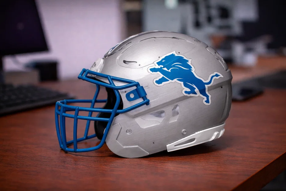 Mũ bảo hiểm bóng bầu dục Detroit Lions - Kiểu F7 - Image 1