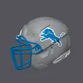 Mũ bảo hiểm bóng bầu dục Detroit Lions - Kiểu F7 - Thumbnail 2