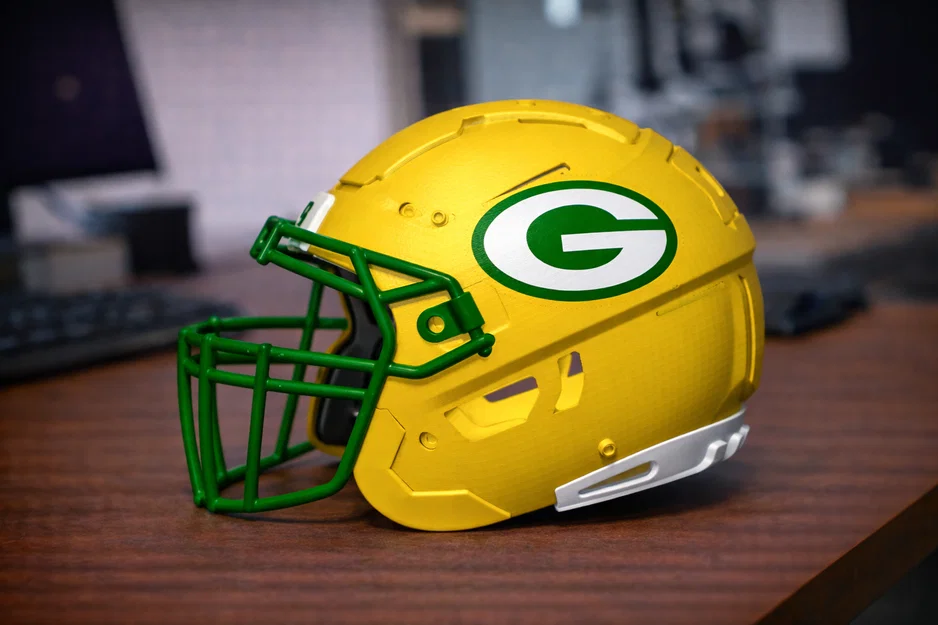 Mô hình mũ bảo hiểm bóng bầu dục Green Bay Packers - Kiểu F7 - Image 1