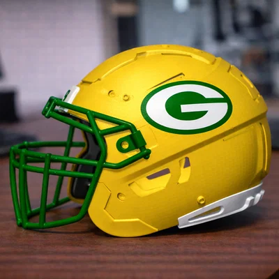 Mô hình mũ bảo hiểm bóng bầu dục Green Bay Packers - Kiểu F7