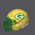 Mô hình mũ bảo hiểm bóng bầu dục Green Bay Packers - Kiểu F7 - Thumbnail 2