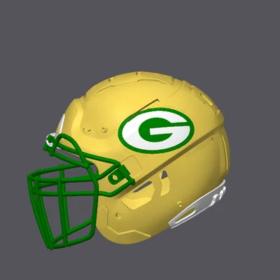Mô hình mũ bảo hiểm bóng bầu dục Green Bay Packers - Kiểu F7