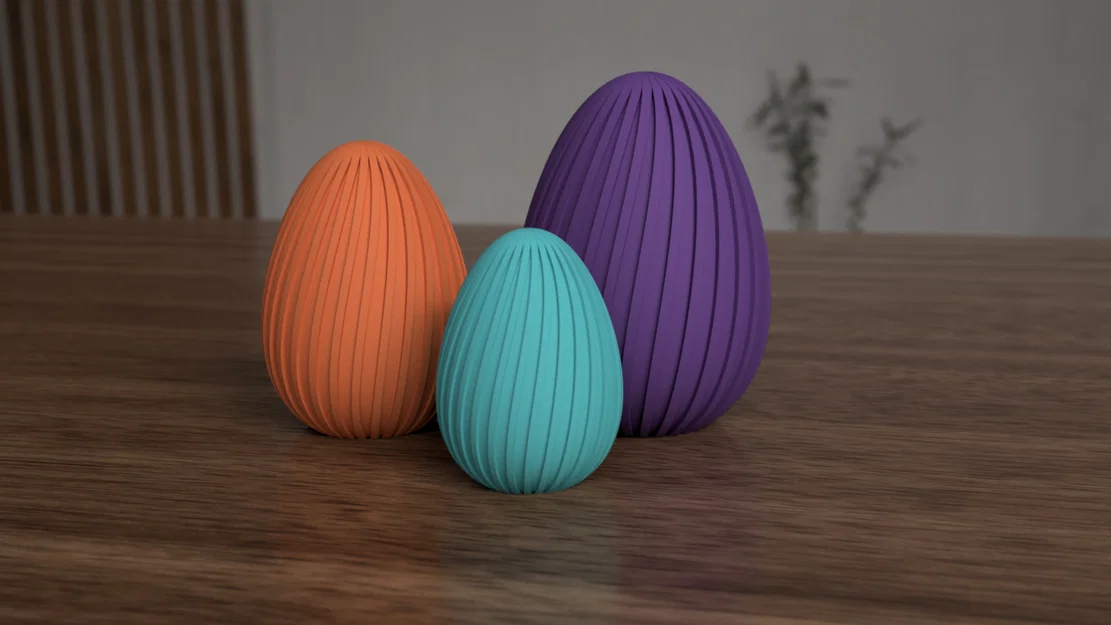 Mô hình quả trứng Phục sinh xoắn ốc (Twisty Easter egg) in 3D - Image 2