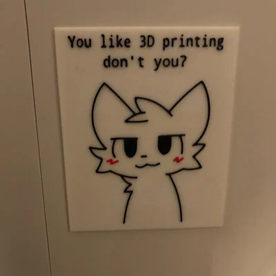 Huy hiệu Boykisser meme sắc nét cho cộng đồng 3D printing