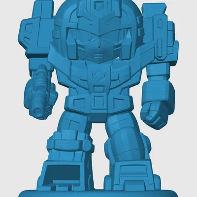 Mô hình 3D robot Devastator phong cách Chibi siêu đáng yêu