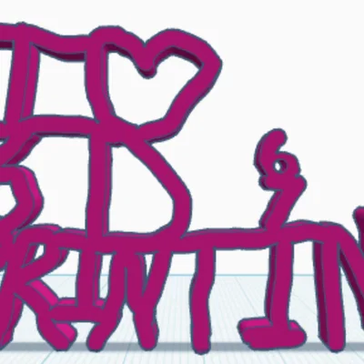 Mô hình bảng hiệu trang trí I Love 3D Printing đẹp mắt