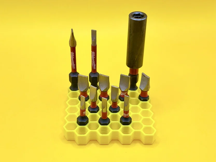 (MỚI) Khay đựng mũi khoan lục giác 6mm - Tùy chỉnh tham số hoặc chọn 15 mẫu có sẵn - Image 1