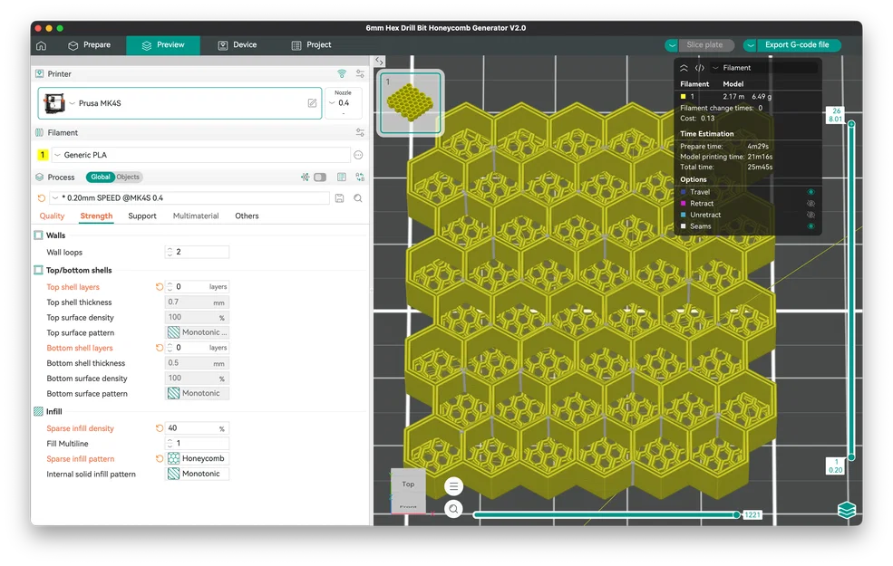(MỚI) Khay đựng mũi khoan lục giác 6mm - Tùy chỉnh tham số hoặc chọn 15 mẫu có sẵn - Image 10