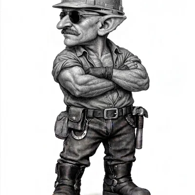 Mô hình chú Goblin thợ xây