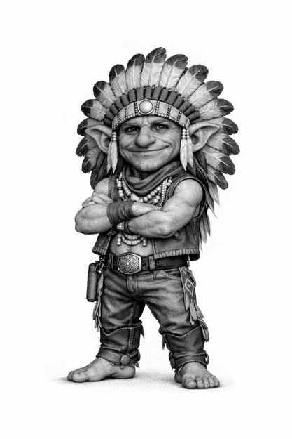 Mô hình 3D Native American Indian Goblin - Image 1