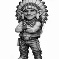 Mô hình 3D Native American Indian Goblin - Thumbnail 1