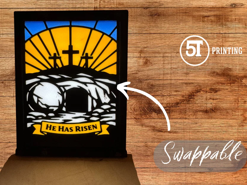 Đèn Kính Màu Stained Glass Phục Sinh - Image 3