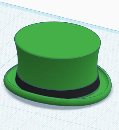 Mô hình 3D chiếc mũ quý ông (Top Hat) cổ điển đẹp mắt - Image 1