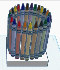 Ống Đựng Bút Hình Bút Chì Màu Crayon Độc Đáo Cho Bàn Làm Việc - Image 1