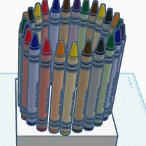 Ống Đựng Bút Hình Bút Chì Màu Crayon Độc Đáo Cho Bàn Làm Việc