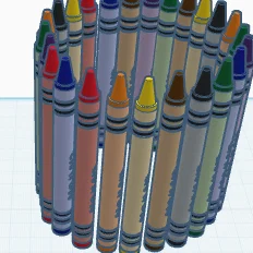 Ống Đựng Bút Hình Bút Chì Màu Crayon Độc Đáo Cho Bàn Làm Việc