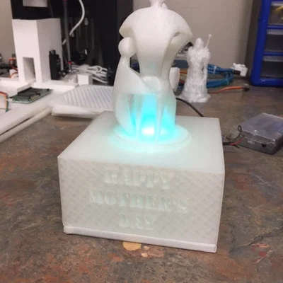 Đế đèn LED cho mô hình Mother's Day Sculpture