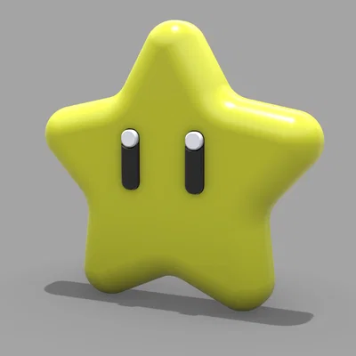 Phụ kiện trang trí 3D hình Ngôi sao Mario cho đầu phích cắm