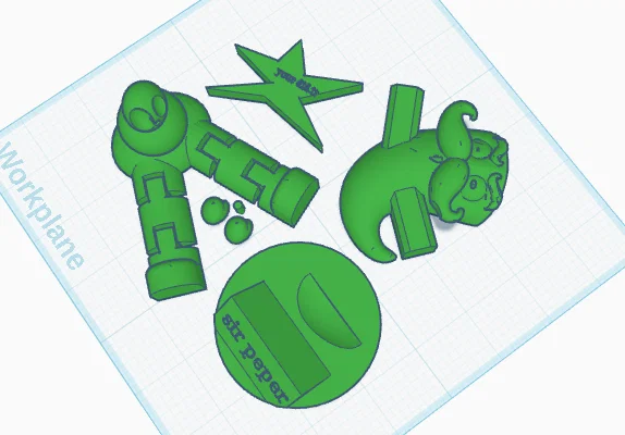 Bộ ba mô hình trang trí Da Shlorpindale vui nhộn cho máy in 3D - Image 1